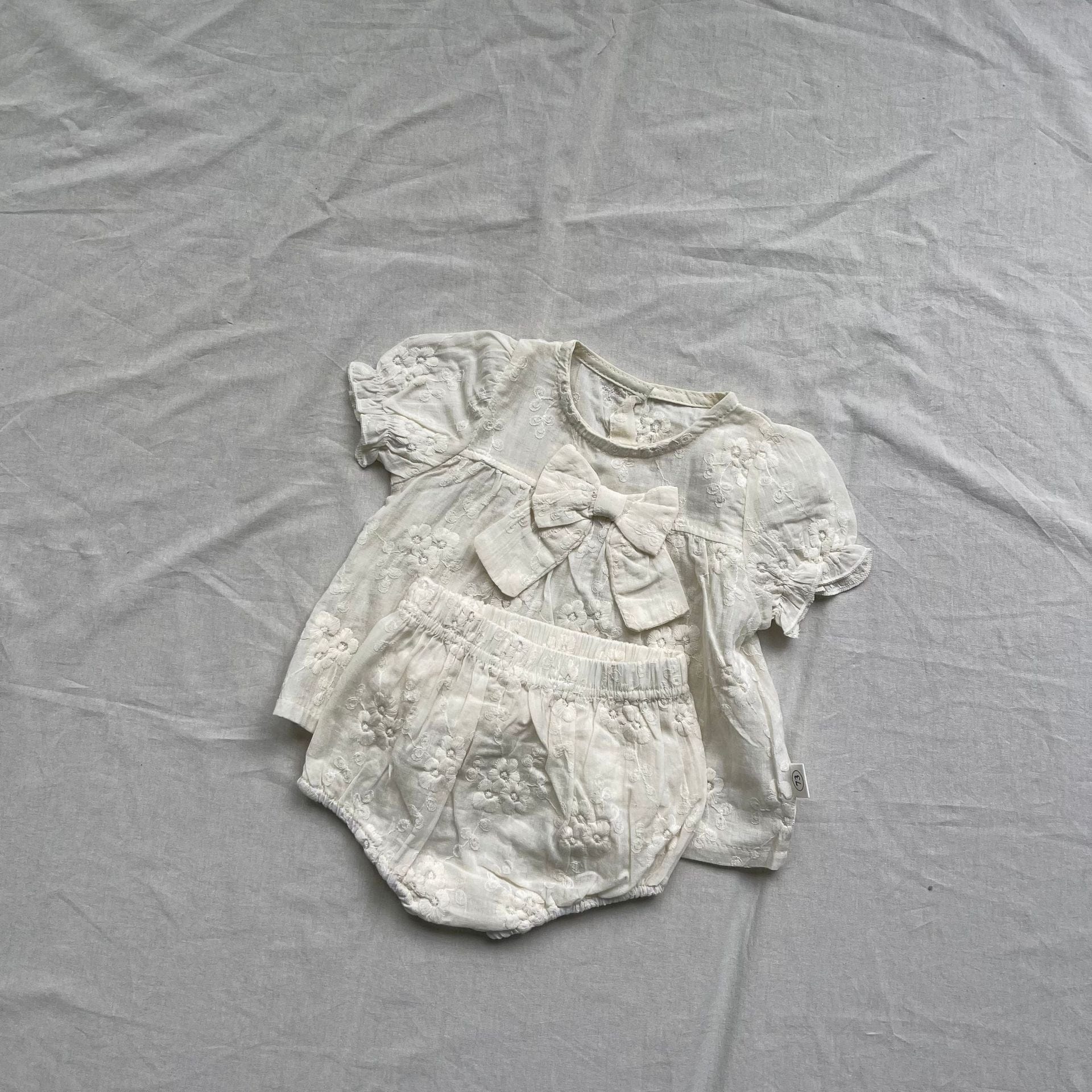 半袖セットアップ 半袖セットアップ レースリボン半袖ブラウス+ブルマパンツ【mh0009272】