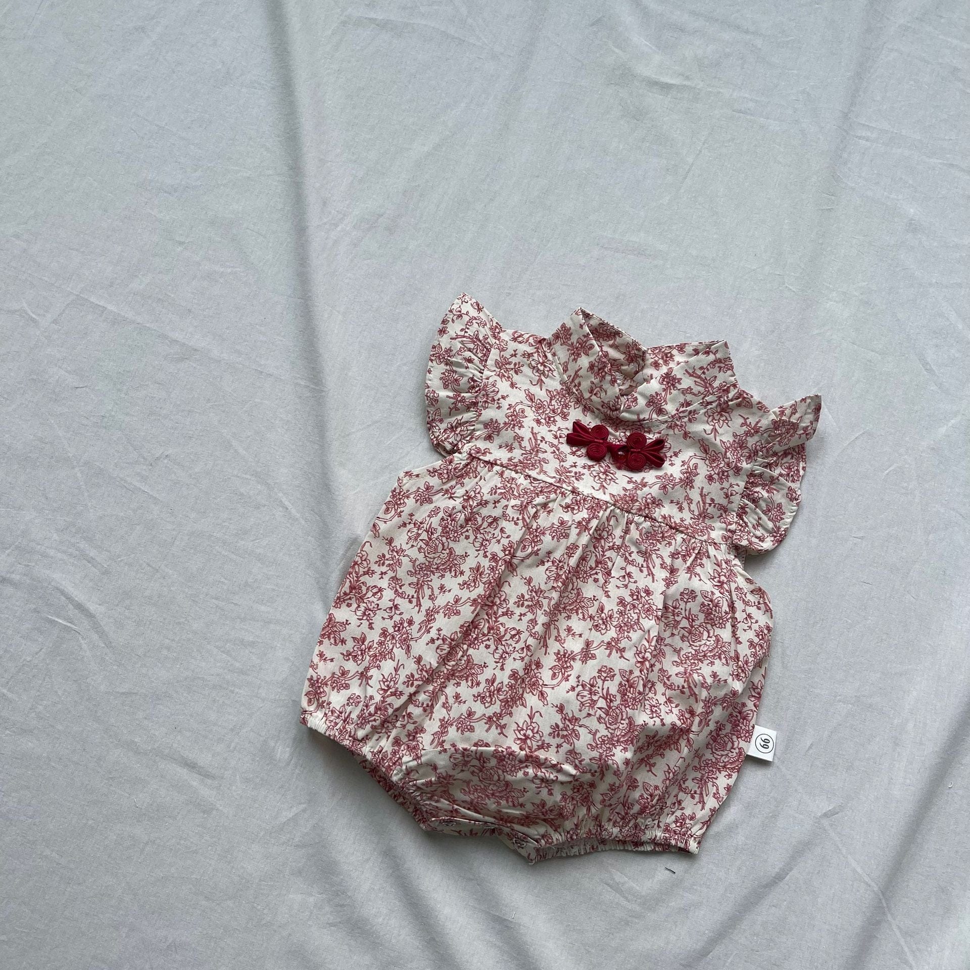 ノースリーブロンパース ベビーチャイナドレスロンパース キャップスリーブチャイナボディスーツ【mh0009275】