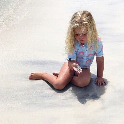 ベビー用水着 ガールズ水着 半袖ワンピーススイムウェア ラッシュガード【mh0009282】