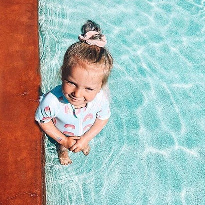 ベビー用水着 ガールズ水着 半袖ワンピーススイムウェア ラッシュガード【mh0009282】