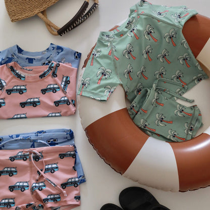 ベビー用水着 ボーイズ水着 半袖セパレートスイムウェア ラッシュガード【mh0009283】