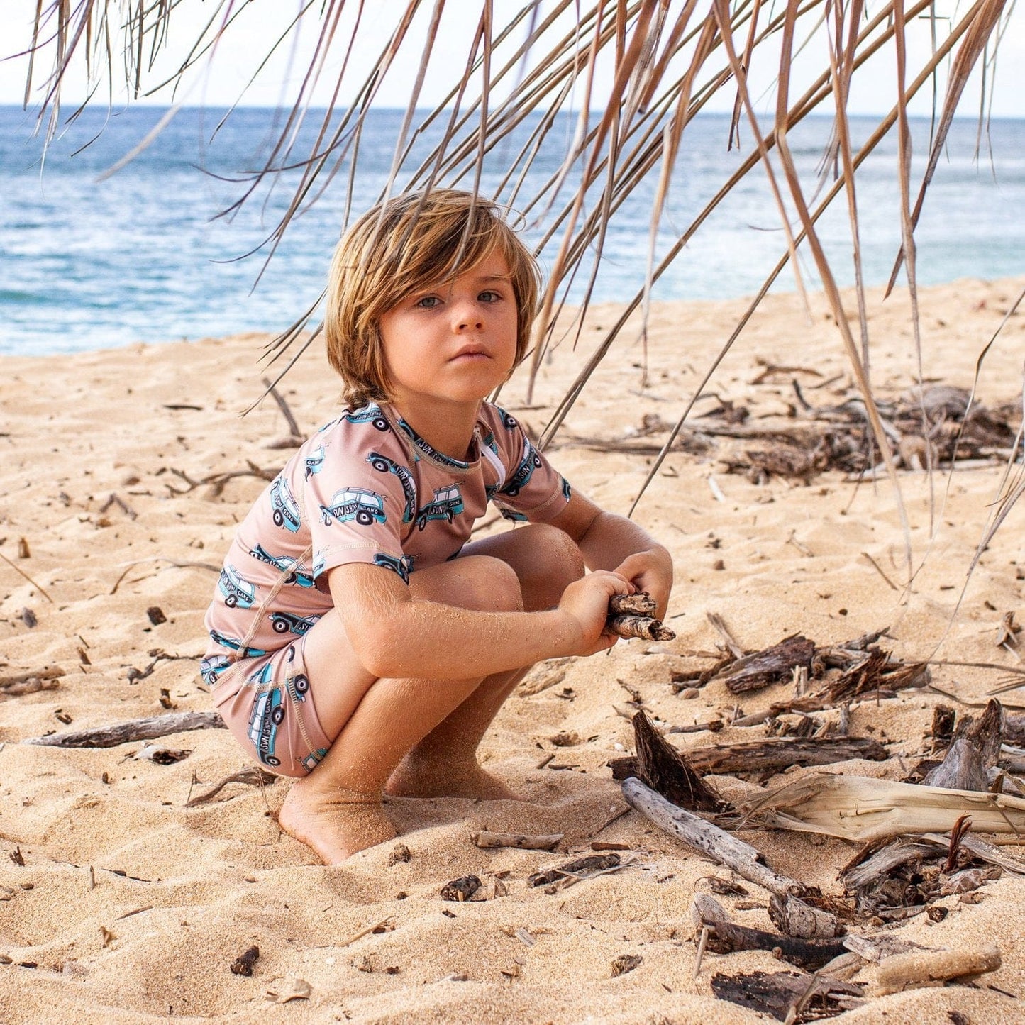 ベビー用水着 ボーイズ水着 半袖セパレートスイムウェア ラッシュガード【mh0009283】