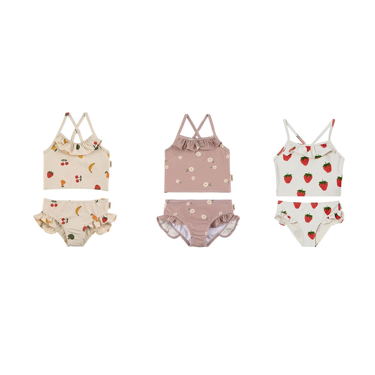 ベビー用水着 ガールズ水着 キャミソールセパレートビキニスイムウェア ラッシュガード【mh0009289】