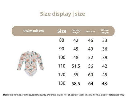 ベビー用水着 ガールズ水着 長袖ワンピーススイムウェア ラッシュガード【mh0009294】