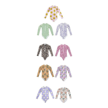 ベビー用水着 ガールズ水着 長袖ワンピーススイムウェア ラッシュガード【mh0009294】