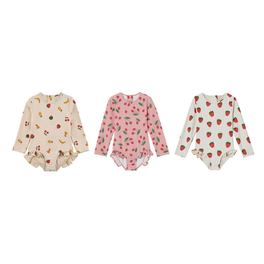 ベビー用水着 ガールズ水着 長袖ワンピーススイムウェア ラッシュガード【mh0009298】