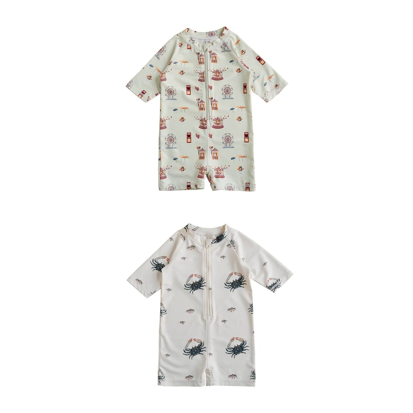 ベビー用水着 ボーイズ水着 半袖つなぎスイムウェア ラッシュガード【mh0009300】