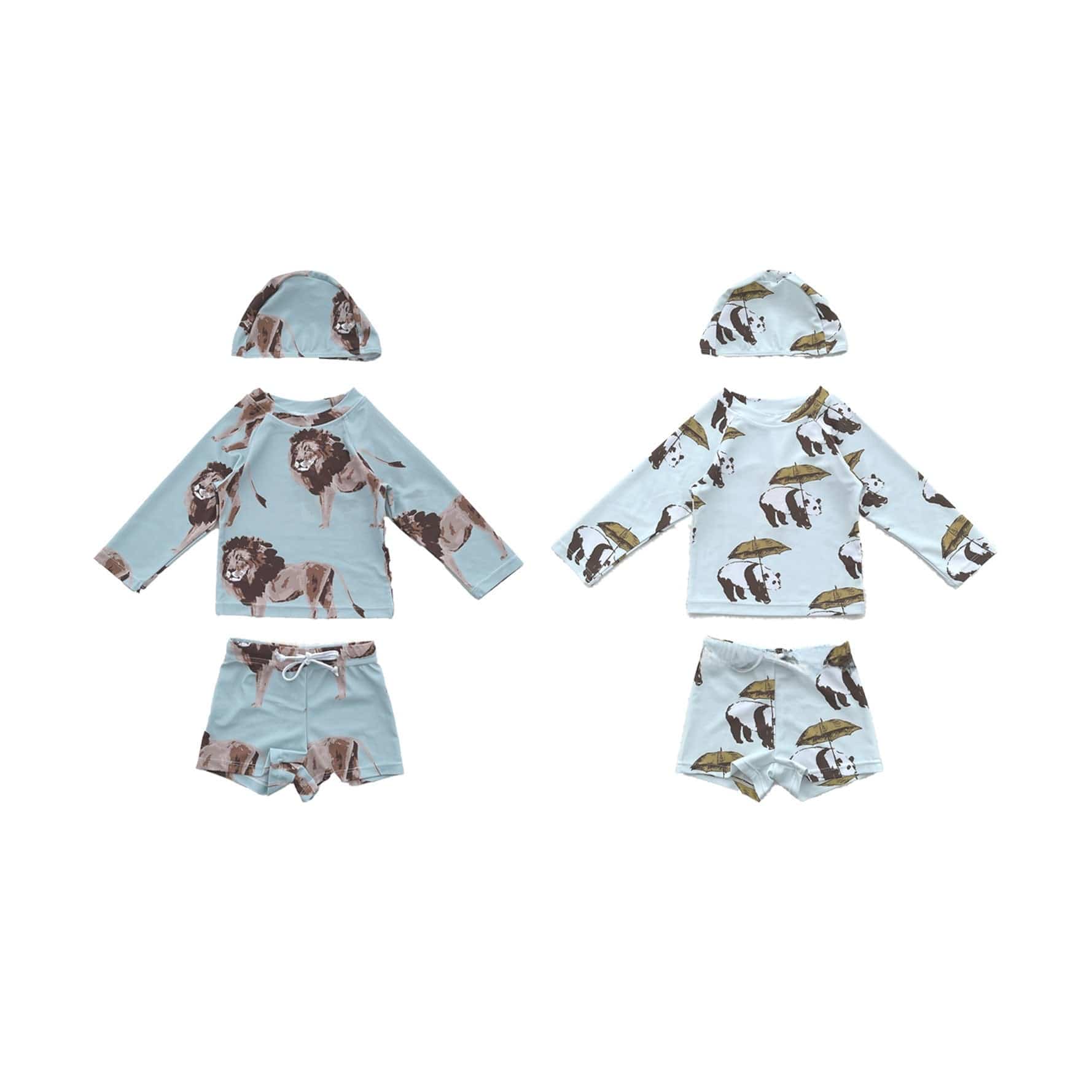 ベビー用水着 ボーイズ水着 長袖セパレートスイムウェア ラッシュガード【mh0009302】