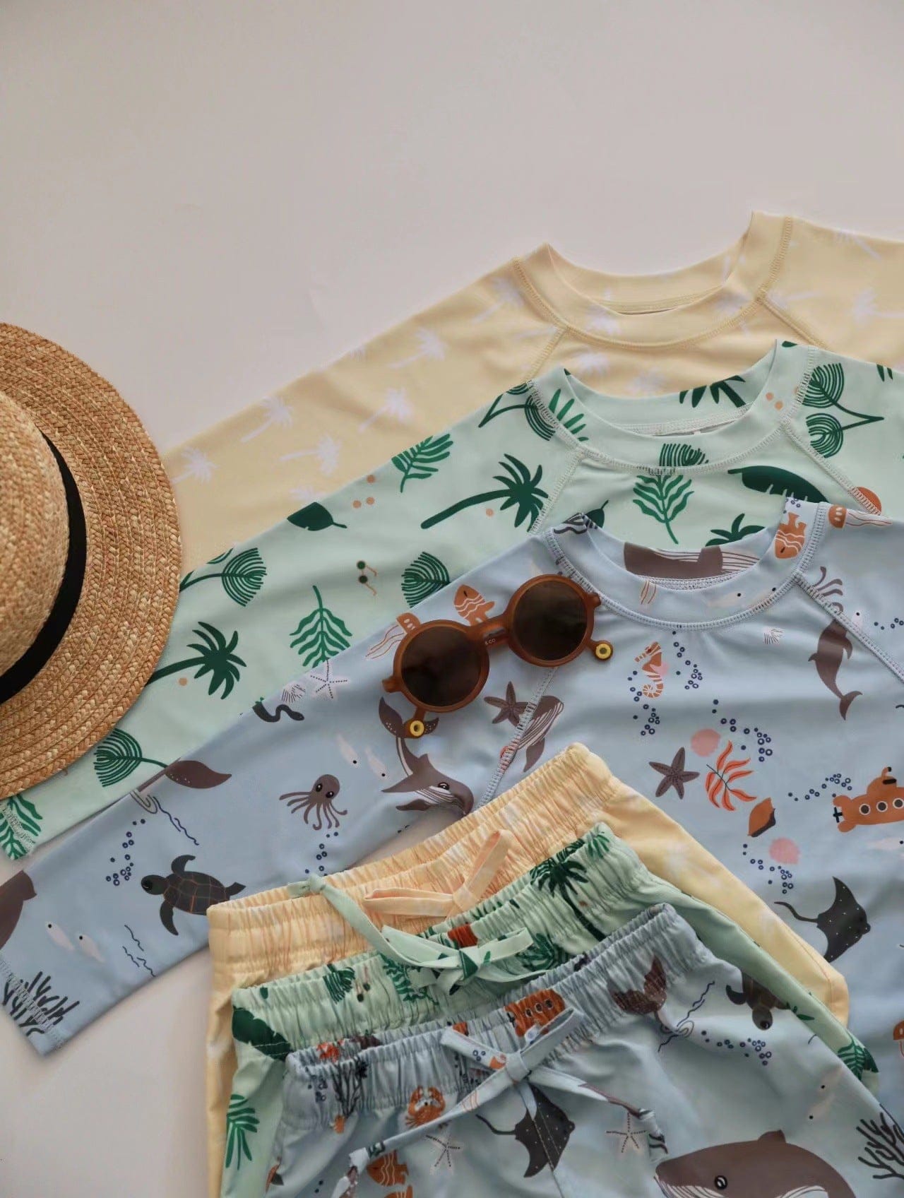 ベビー用水着 ボーイズ水着 長袖セパレートスイムウェア ラッシュガード【mh0009305】