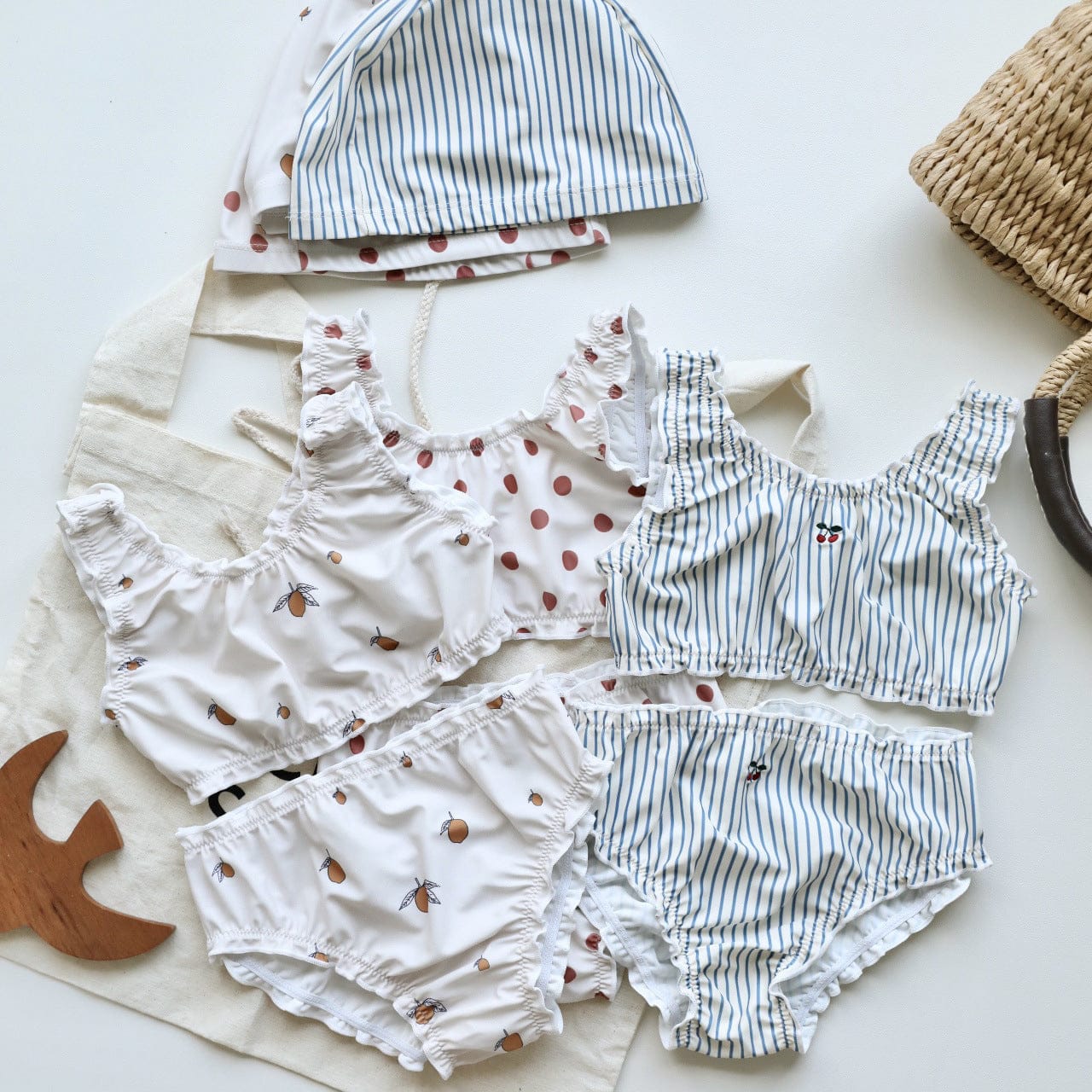 ベビー用水着 ガールズ水着 ノースリーブセパレートビキニ/ワンピーススイムウェア ラッシュガード【mh0009308】