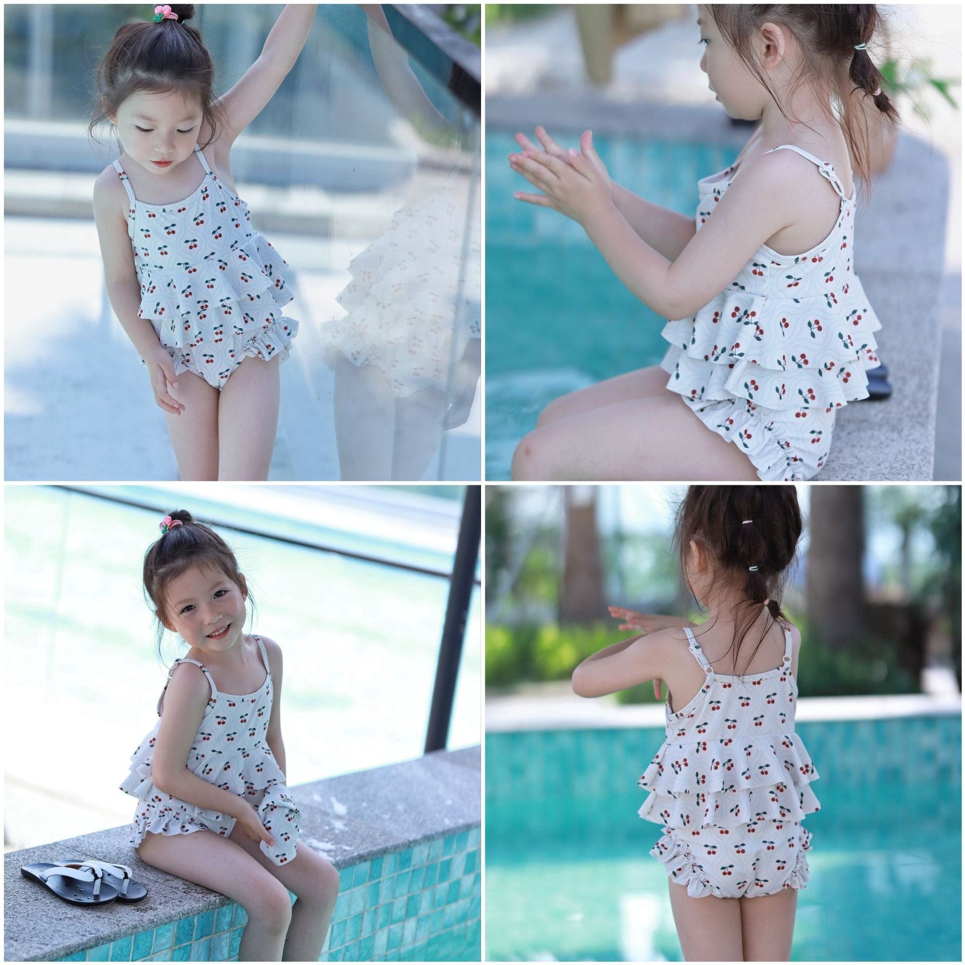 ベビー用水着 ガールズ水着 キャミソールワンピーススイムウェア ラッシュガード【mh0009309】