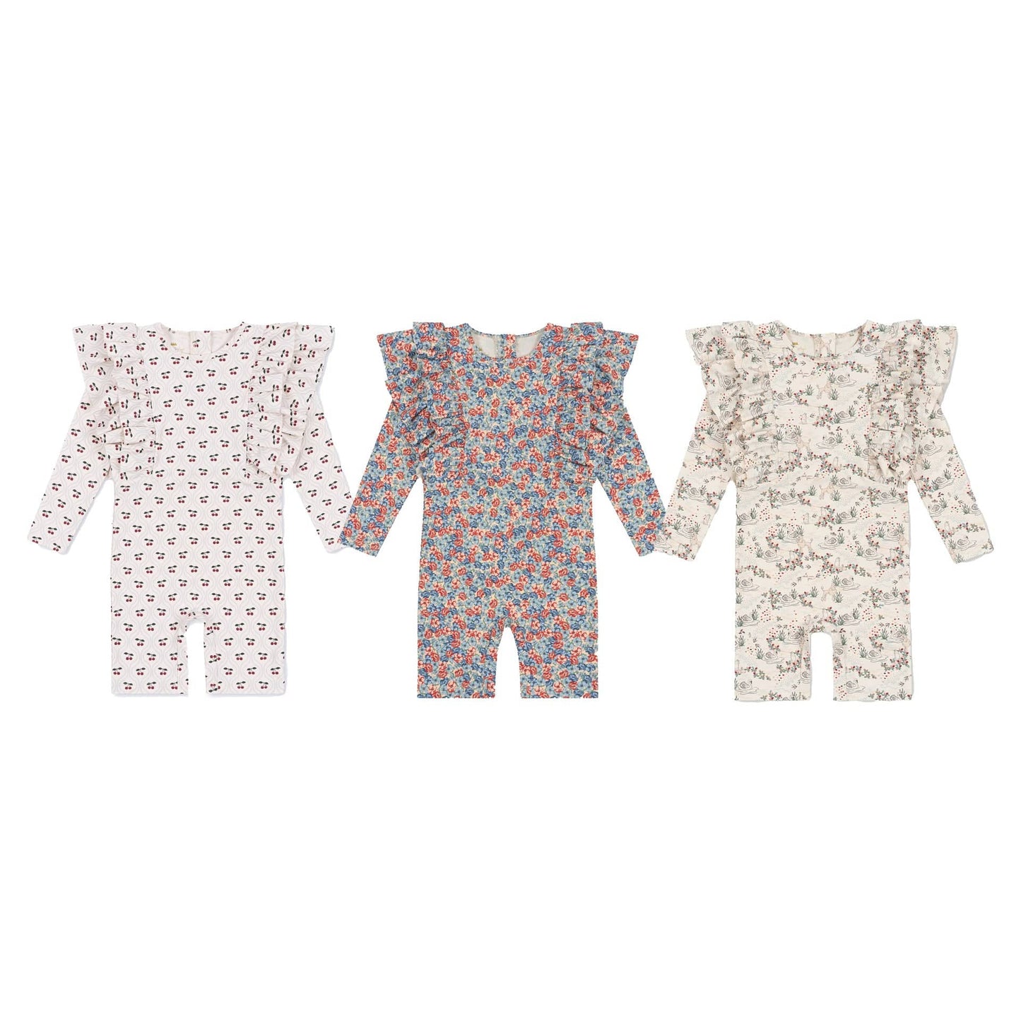 ベビー用水着 ガールズ水着 長袖つなぎスイムウェア ラッシュガード【mh0009310】