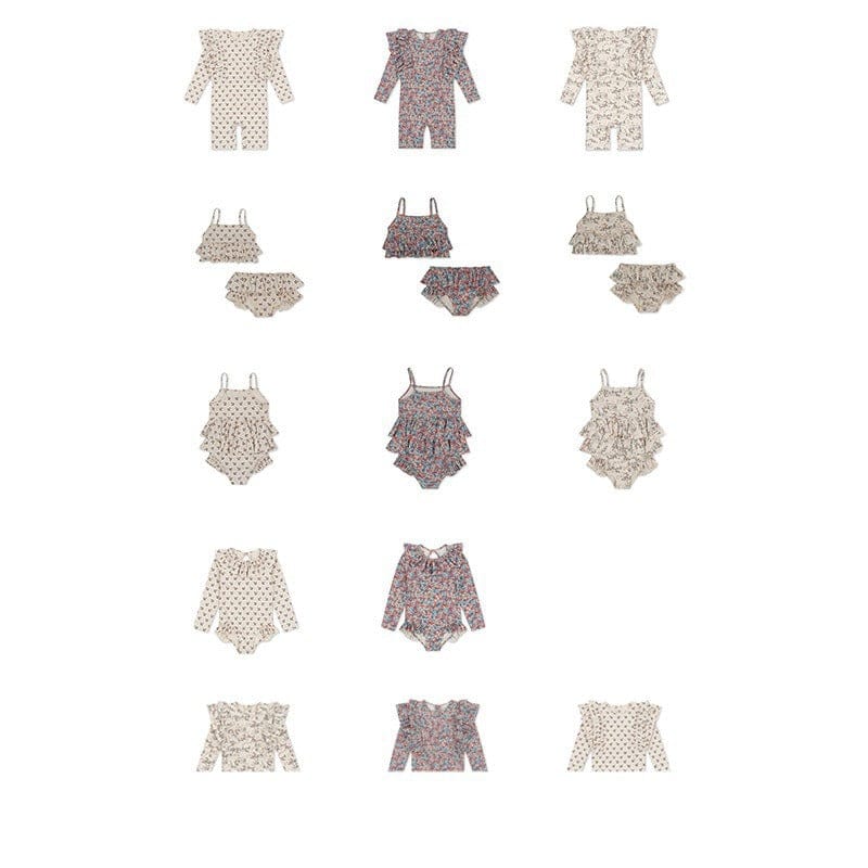 ベビー用水着 ガールズ水着 キャミソールセパレートビキニスイムウェア ラッシュガード【mh0009312】