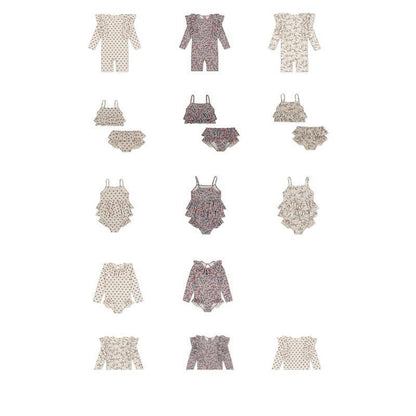 ベビー用水着 ガールズ水着 キャミソールセパレートビキニスイムウェア ラッシュガード【mh0009312】