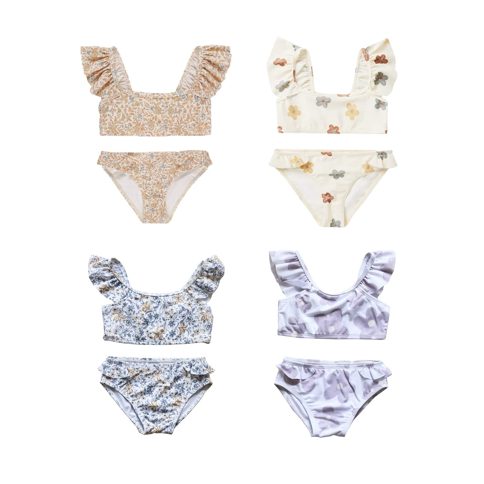 ベビー用水着 ガールズ水着 ノースリーブセパレートビキニスイムウェア ラッシュガード【mh0009314】