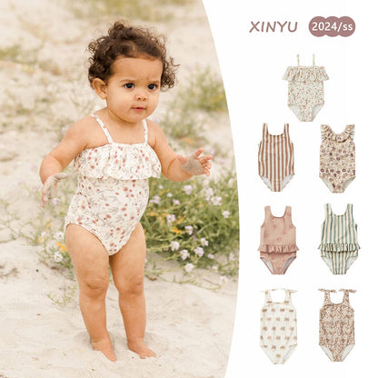 ベビー用水着 ガールズ水着 ノースリーブワンピーススイムウェア ラッシュガード【mh0009316】