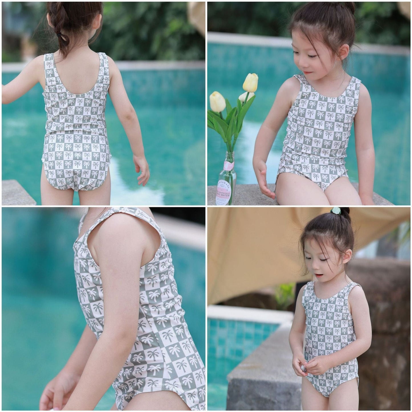 ベビー用水着 ガールズ水着 ノースリーブワンピーススイムウェア ラッシュガード【mh0009317】