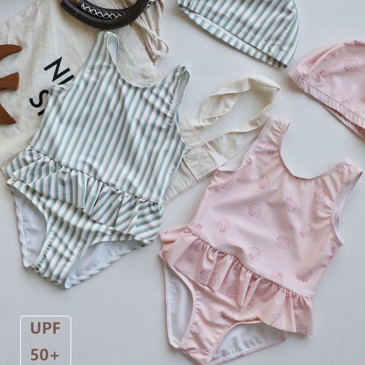 ベビー用水着 ガールズ水着 ノースリーブワンピーススイムウェア ラッシュガード【mh0009318】