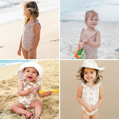 ベビー用水着 ガールズ水着 ノースリーブワンピーススイムウェア ラッシュガード【mh0009319】