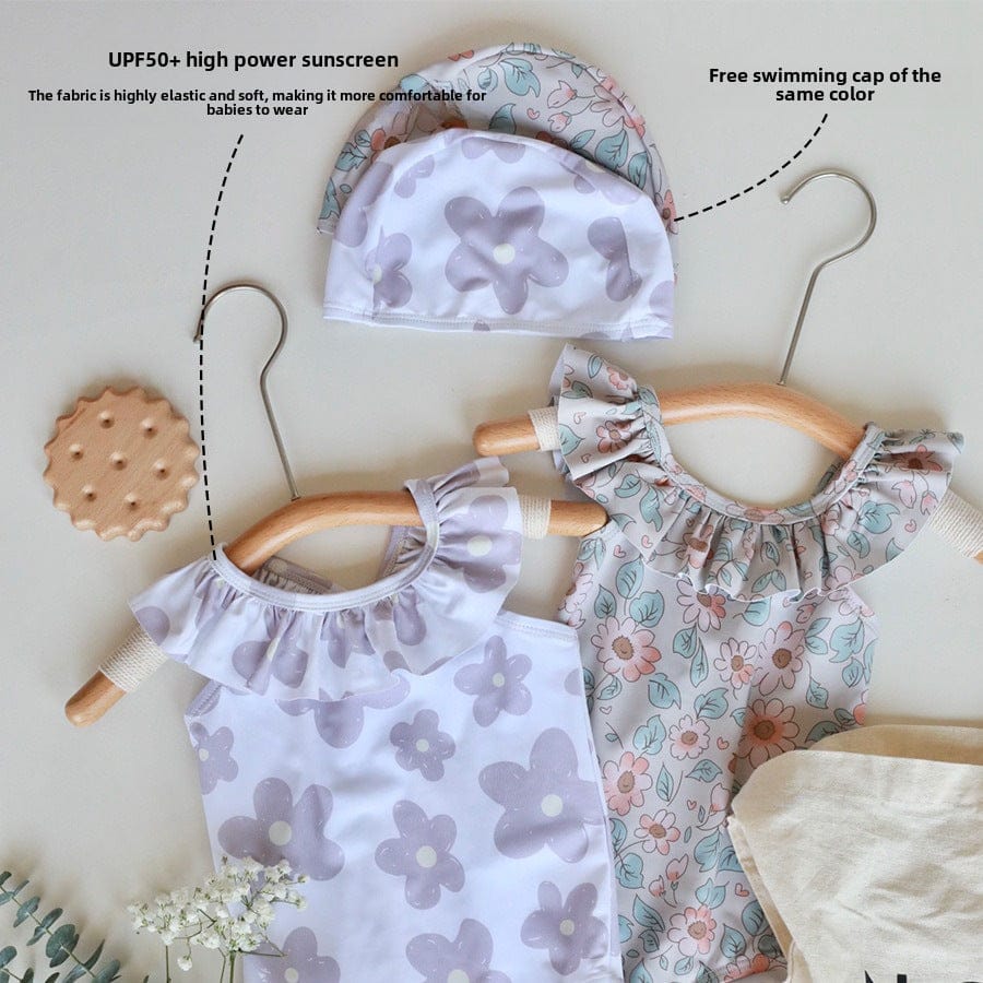 ベビー用水着 ガールズ水着 ノースリーブワンピーススイムウェア ラッシュガード【mh0009319】