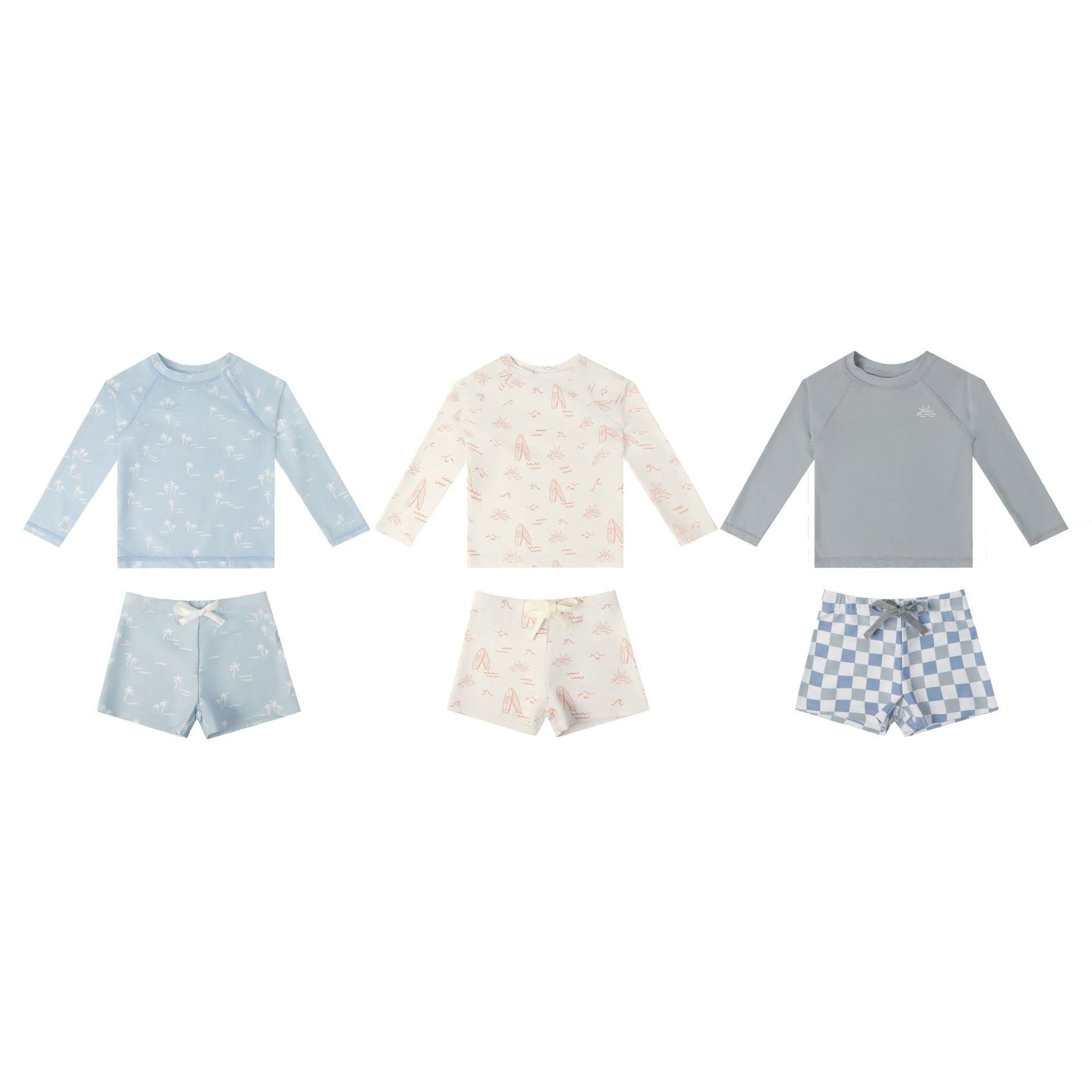 ベビー用水着 ボーイズ水着 長袖セパレートスイムウェア ラッシュガード【mh0009322】