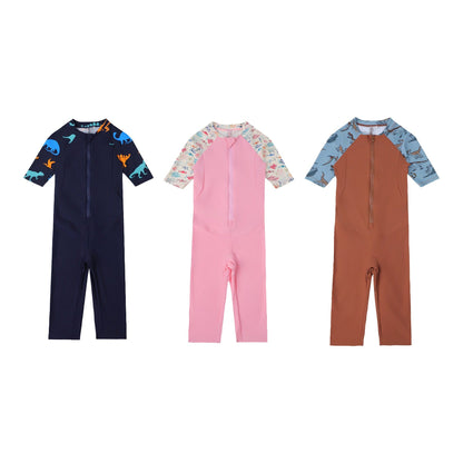 ベビー用水着 ボーイズ水着 長袖長ズボンつなぎスイムウェア ラッシュガード【mh0009324】