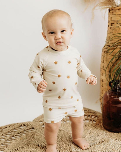 ベビー用水着 ボーイズ水着 長袖セパレートスイムウェア ラッシュガード【mh0009325】