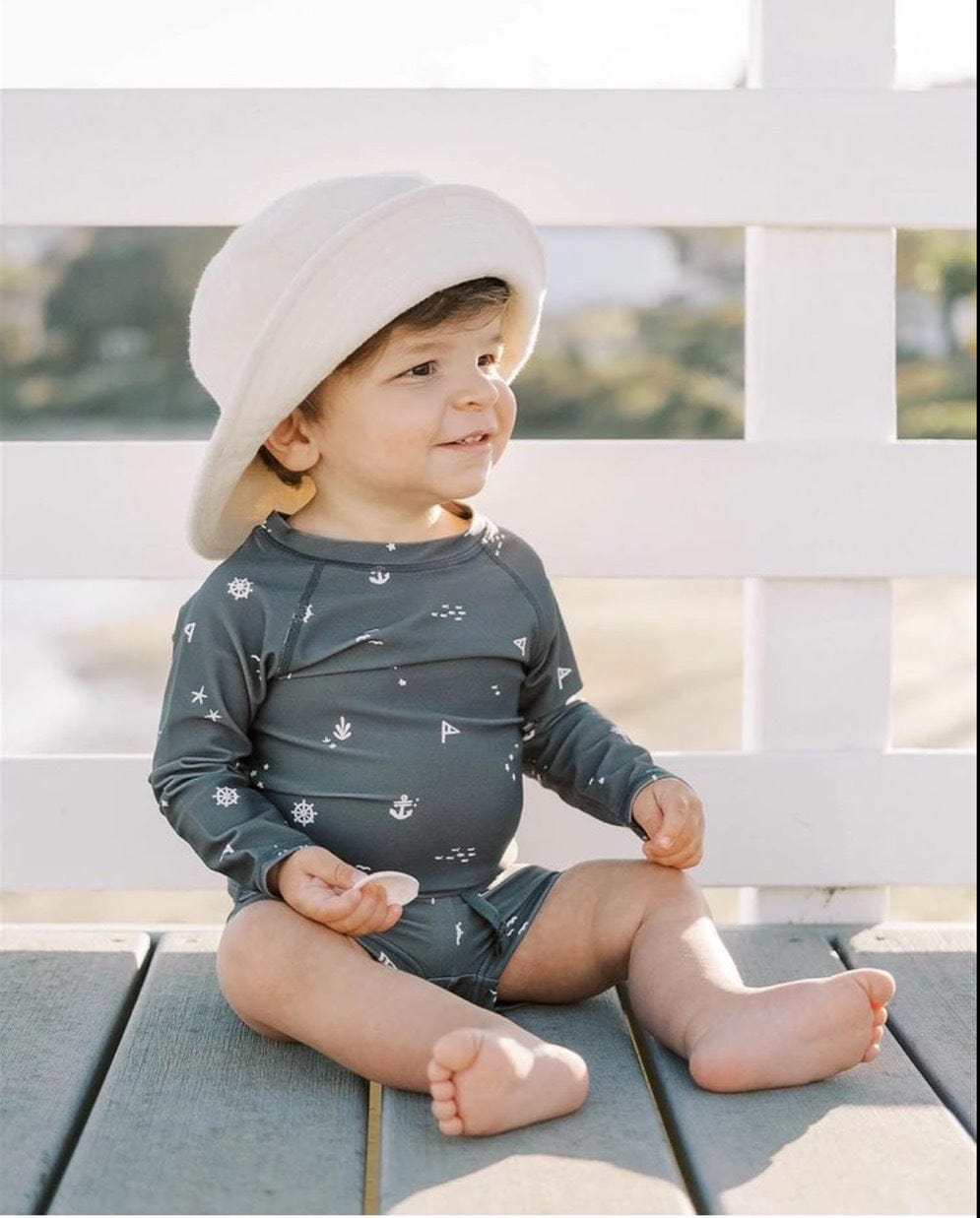 ベビー用水着 ボーイズ水着 長袖セパレートスイムウェア ラッシュガード【mh0009325】