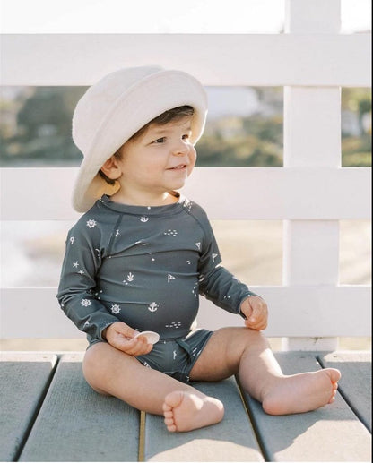 ベビー用水着 ボーイズ水着 長袖セパレートスイムウェア ラッシュガード【mh0009325】