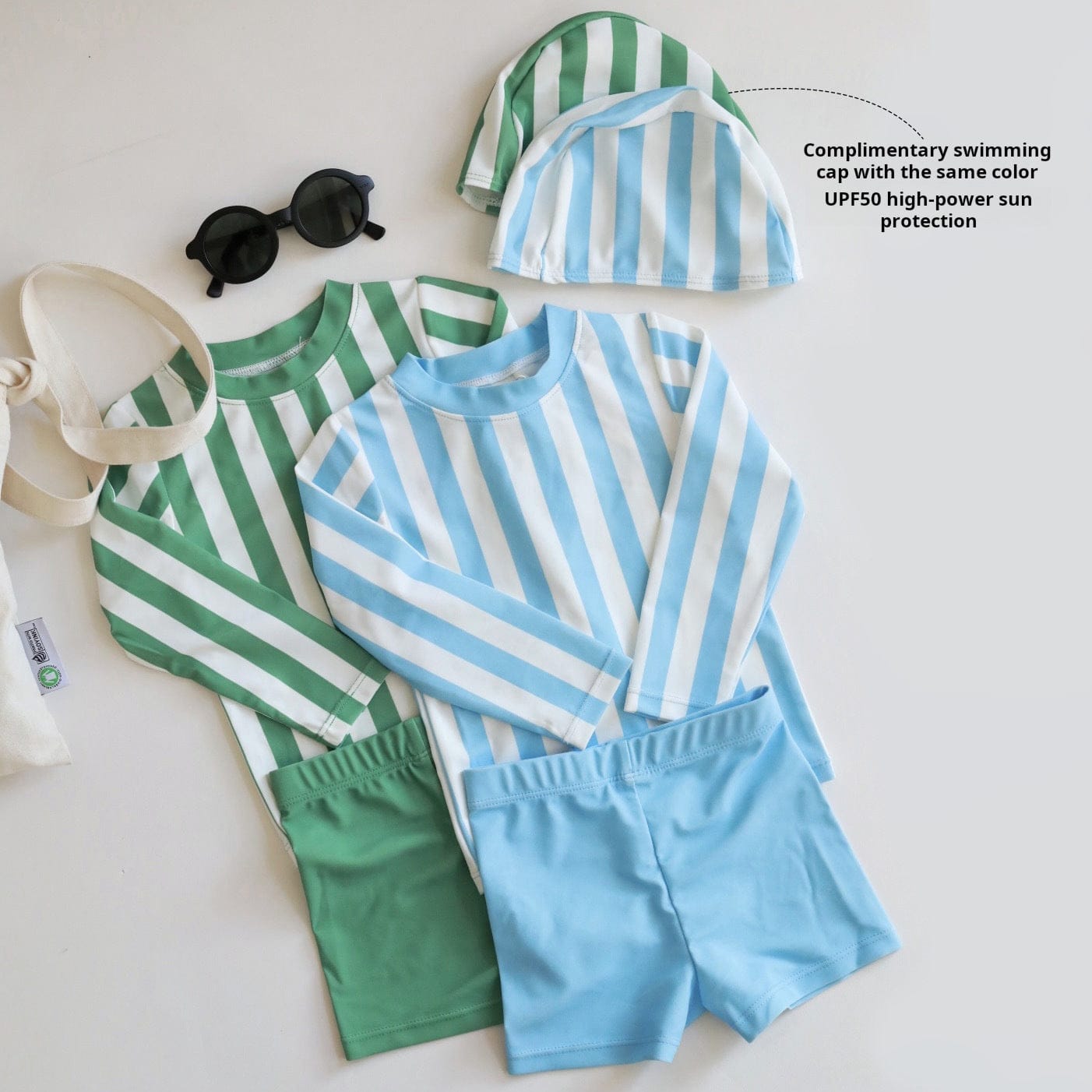 ベビー用水着 ボーイズ水着 長袖セパレートスイムウェア ラッシュガード【mh0009326】