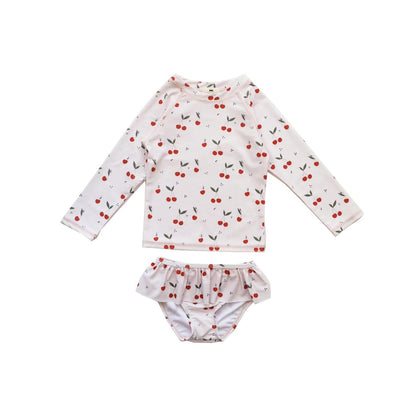 ベビー用水着 ガールズ水着 長袖セパレートスイムウェア ラッシュガード【mh0009330】