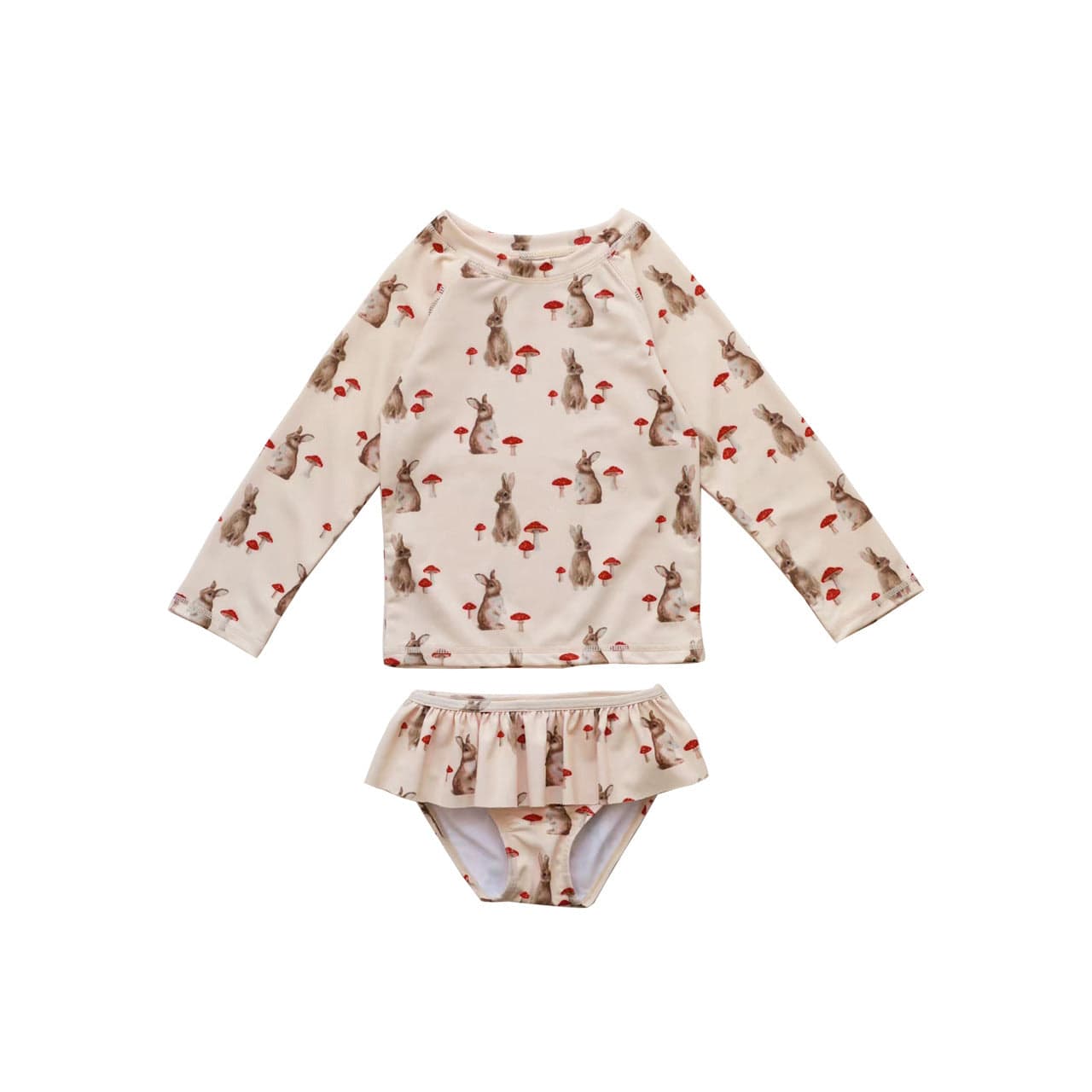 ベビー用水着 ガールズ水着 長袖セパレートスイムウェア ラッシュガード【mh0009330】