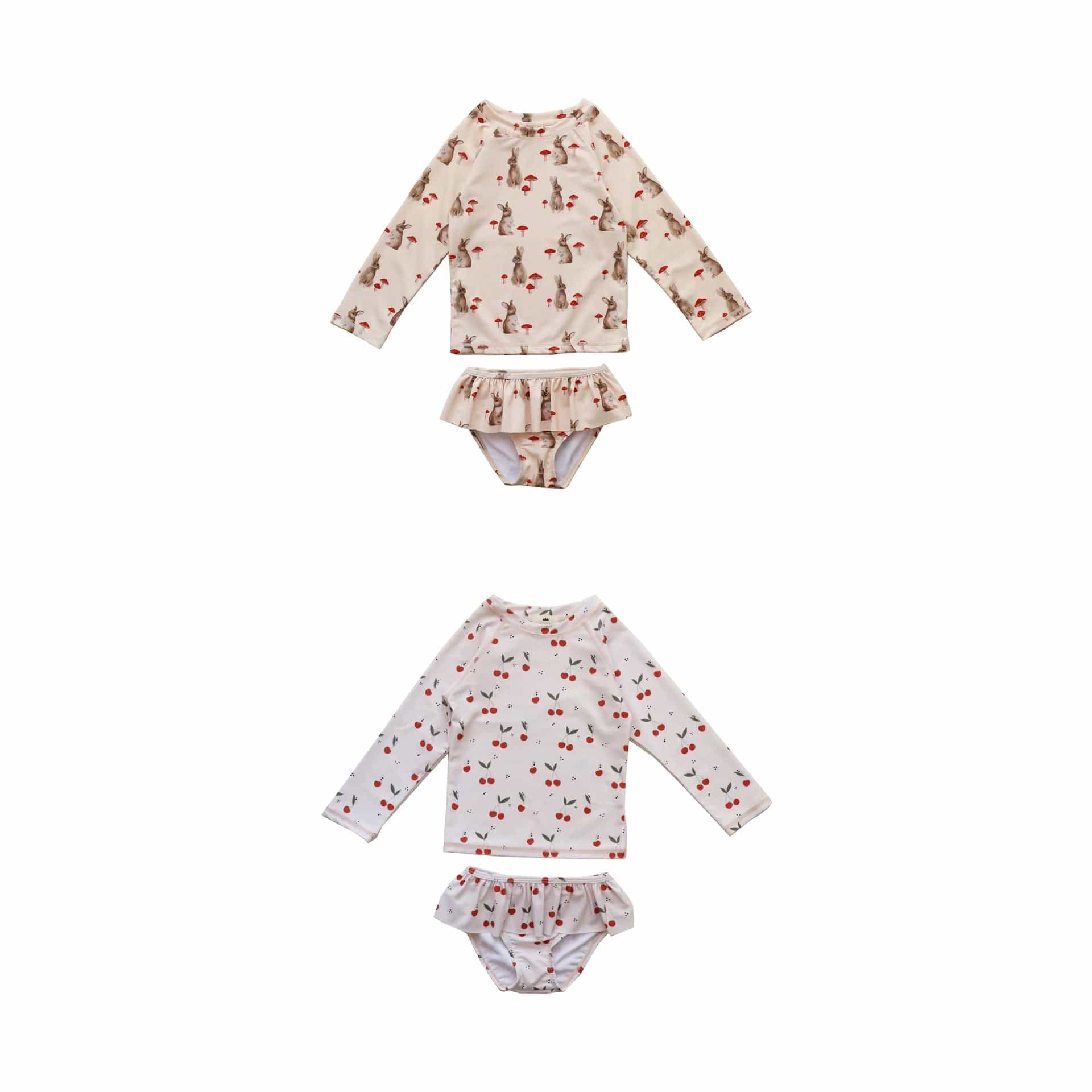 ベビー用水着 ガールズ水着 長袖セパレートスイムウェア ラッシュガード【mh0009330】