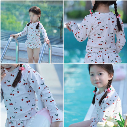 ベビー用水着 ガールズ水着 長袖セパレートスイムウェア ラッシュガード【mh0009330】