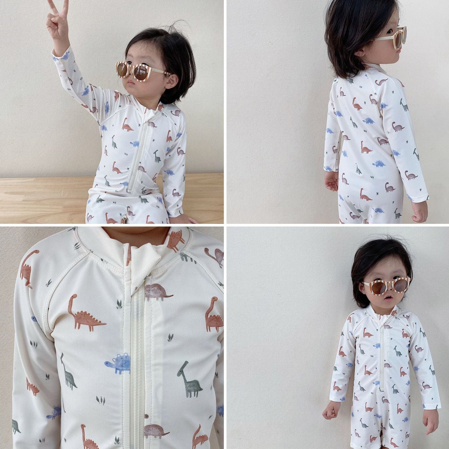 ベビー用水着 ボーイズ水着 長袖つなぎスイムウェア ラッシュガード【mh0009331】