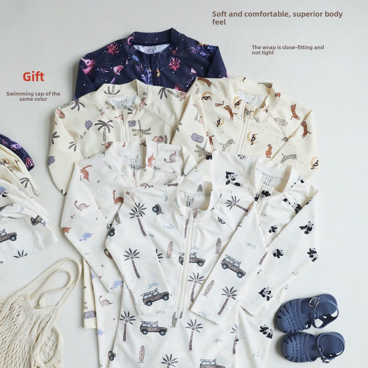 ベビー用水着 ボーイズ水着 長袖つなぎスイムウェア ラッシュガード【mh0009331】