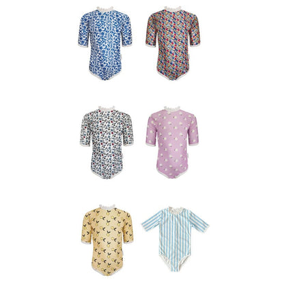 ベビー用水着 ガールズ水着 半袖ワンピーススイムウェア ラッシュガード【mh0009332】