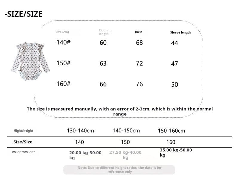 ベビー用水着 ジュニアガールズ水着 長袖ワンピーススイムウェア ラッシュガード【mh0009333】