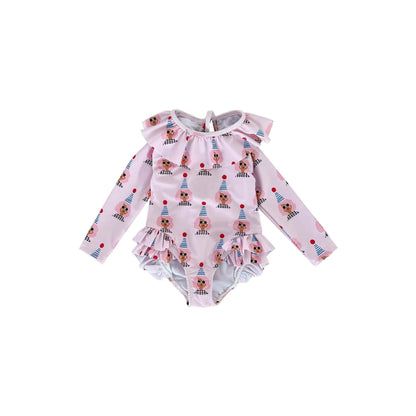 ベビー用水着 ガールズ水着 長袖ワンピーススイムウェア ラッシュガード【mh0009334】