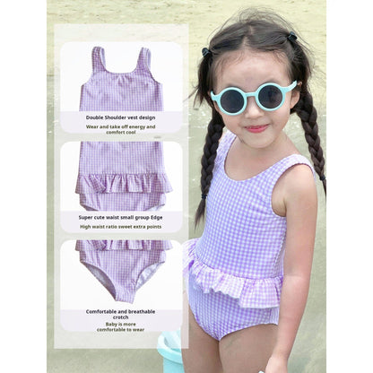 ベビー用水着 ガールズ水着 ノースリーブワンピース/セパレートスイムウェア ラッシュガード【mh0009335】