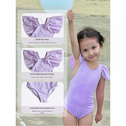 ベビー用水着 ガールズ水着 ノースリーブワンピース/セパレートスイムウェア ラッシュガード【mh0009335】