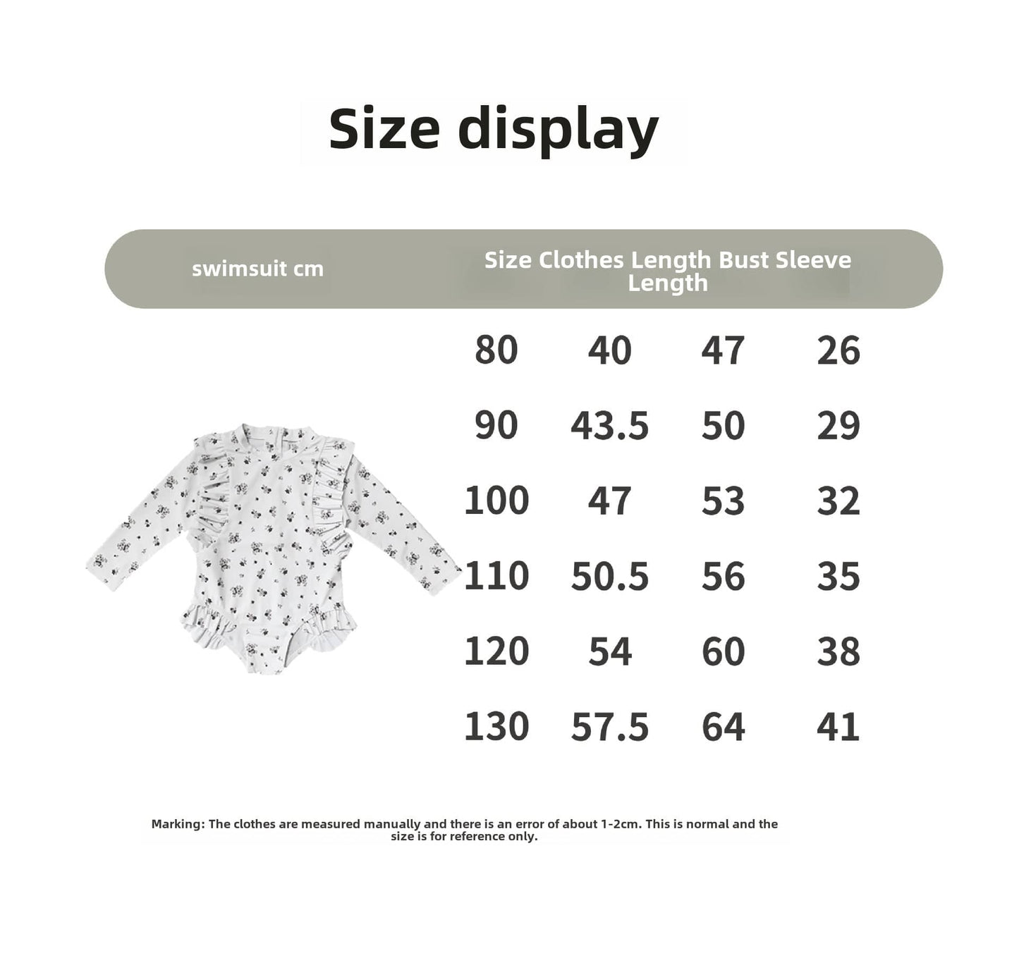 ベビー用水着 ガールズ水着 長袖ワンピーススイムウェア ラッシュガード【mh0009336】