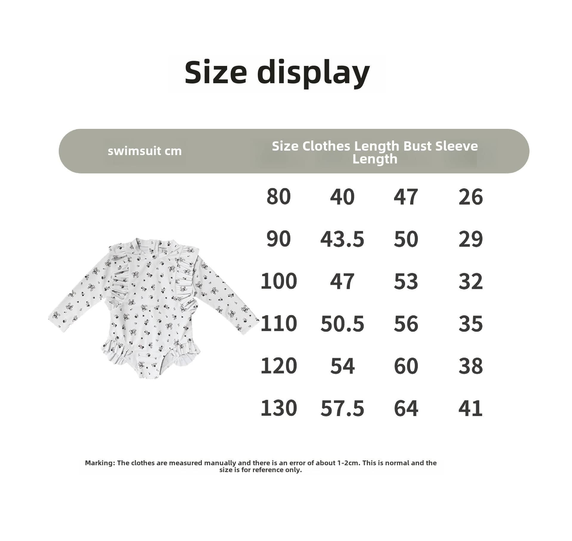 ベビー用水着 ガールズ水着 長袖ワンピーススイムウェア ラッシュガード【mh0009336】