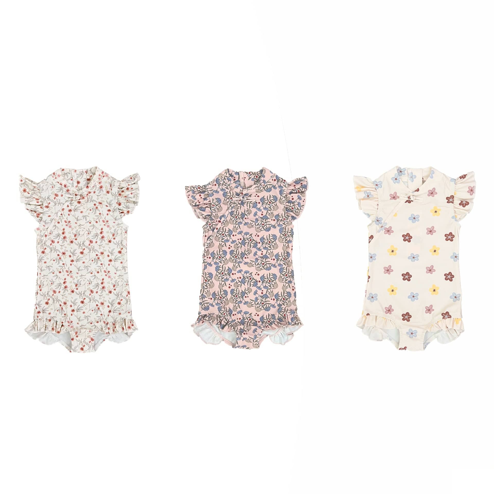 ベビー用水着 ガールズ水着 キャップスリーブワンピーススイムウェア ラッシュガード【mh0009337】