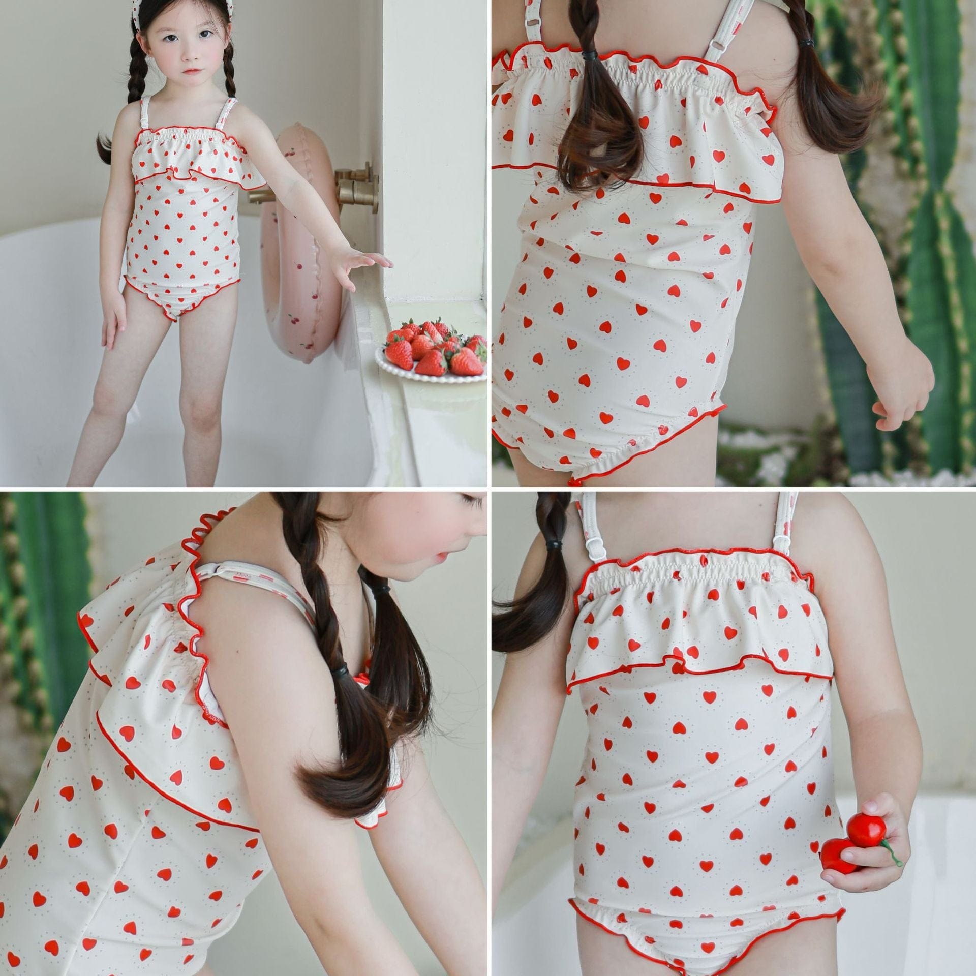 ベビー用水着 ガールズ水着 ノースリーブワンピーススイムウェア ラッシュガード【mh0009339】