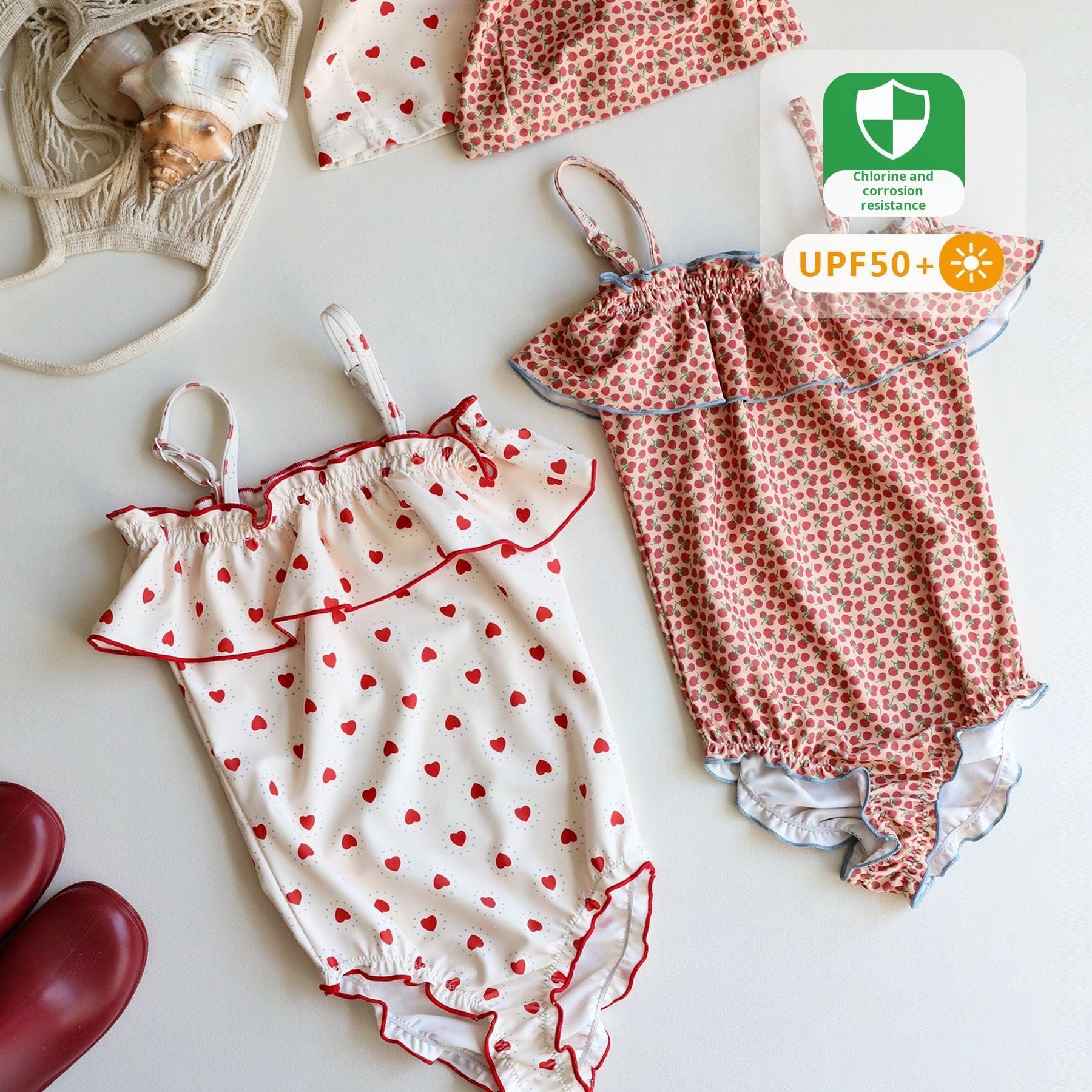 ベビー用水着 ガールズ水着 ノースリーブワンピーススイムウェア ラッシュガード【mh0009339】