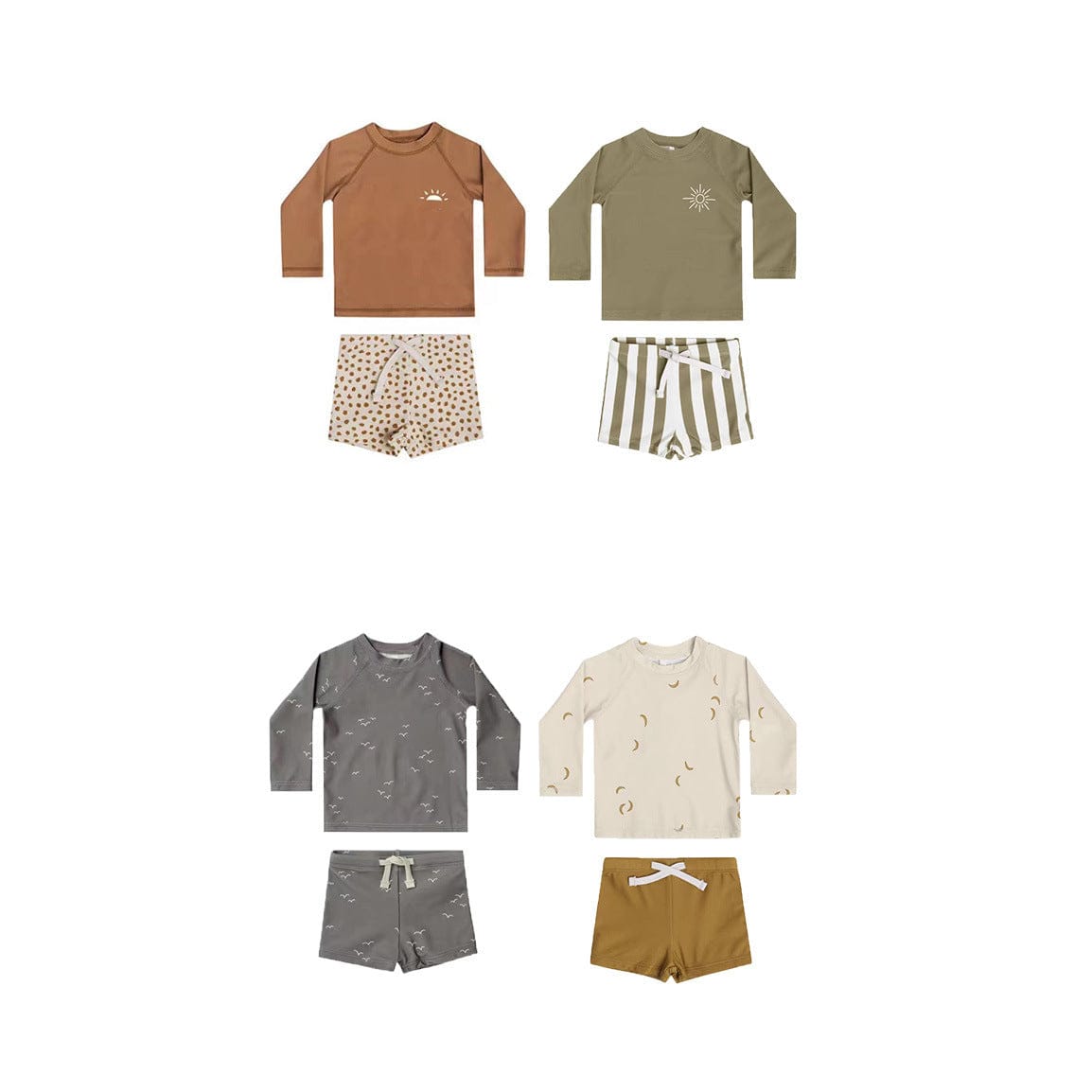 ベビー用水着 ボーイズ水着 長袖セパレートスイムウェア ラッシュガード【mh0009341】