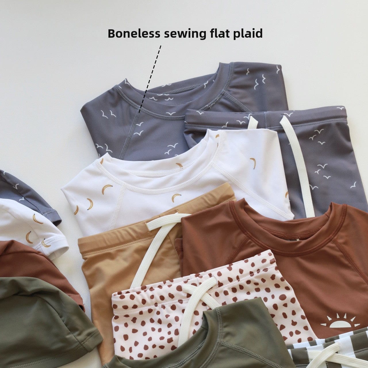 ベビー用水着 ボーイズ水着 長袖セパレートスイムウェア ラッシュガード【mh0009341】