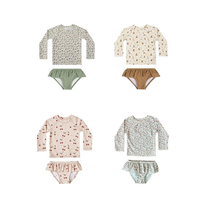 ベビー用水着 ガールズ水着 長袖セパレートスイムウェア ラッシュガード【mh0009344】