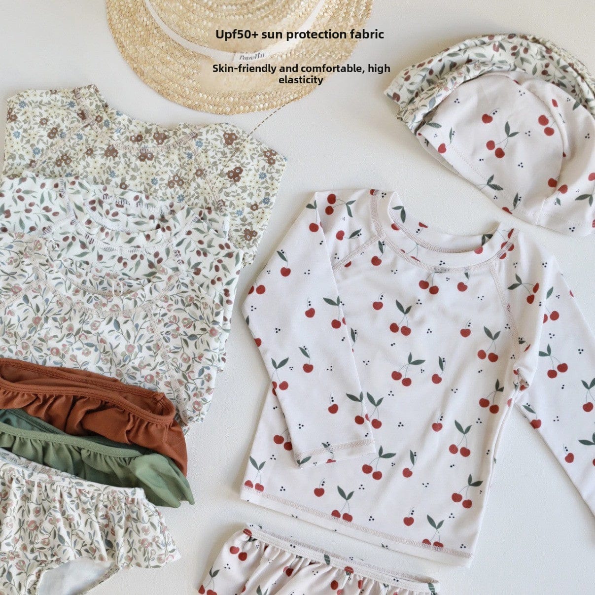 ベビー用水着 ガールズ水着 長袖セパレートスイムウェア ラッシュガード【mh0009344】